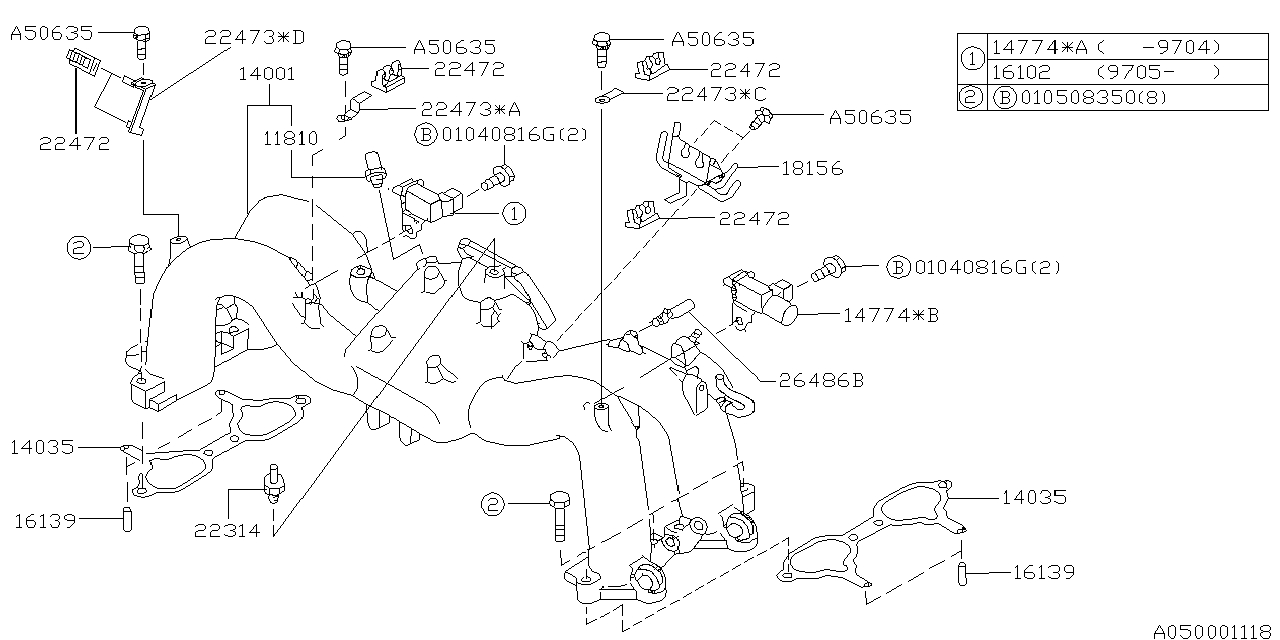 Diagram INTAKE MANIFOLD for your 2011 Subaru STI   