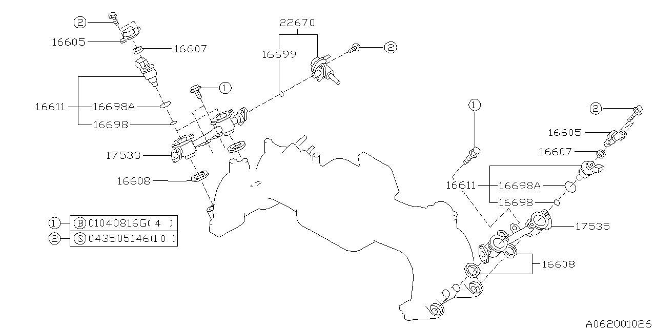 Diagram FUEL INJECTOR for your Subaru