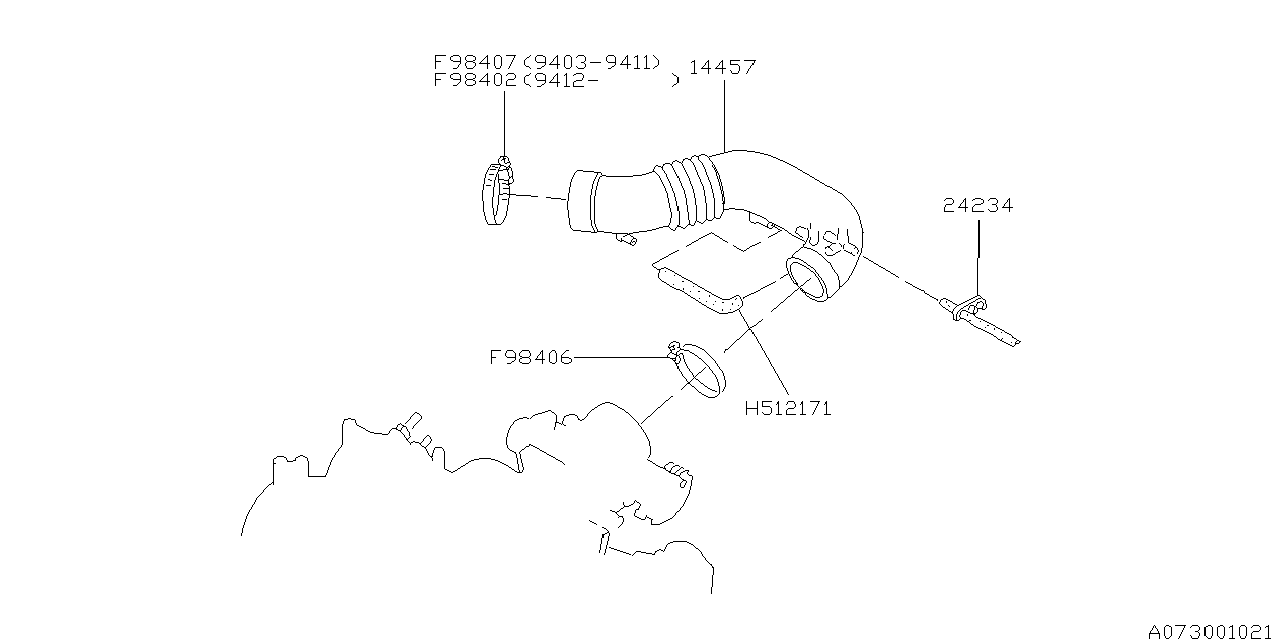 Diagram AIR DUCT for your 2025 Subaru Legacy   