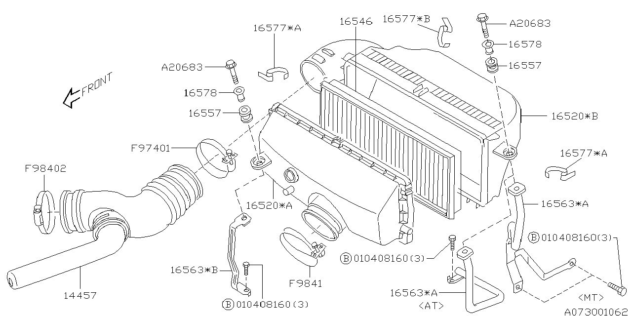 Full size assembly image of AIR DUCT (1/1)