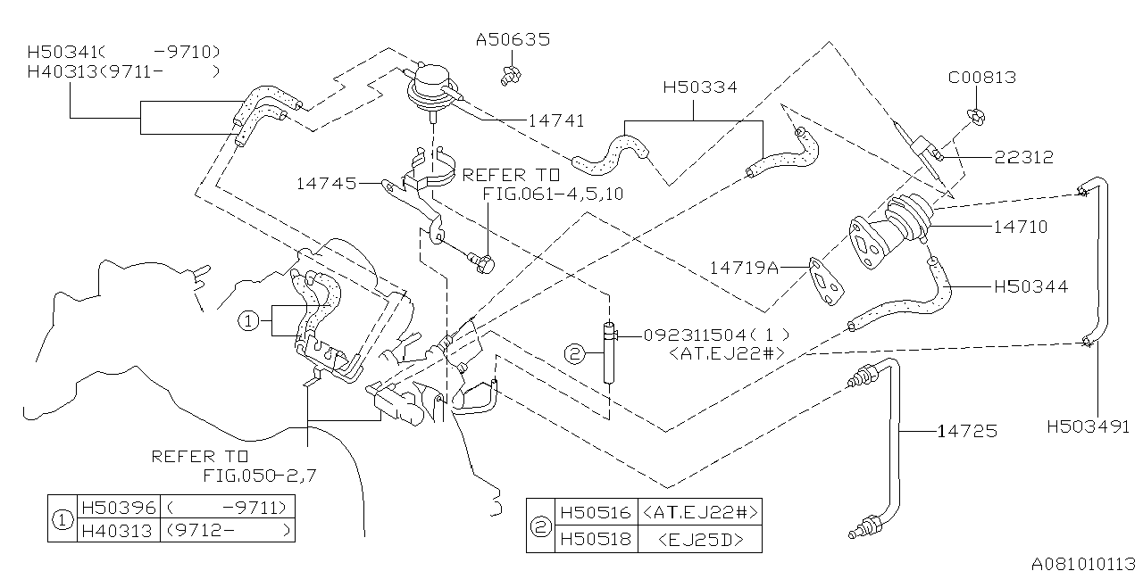 Subaru Legacy Hose. Control, cooling, egr, emission, engine - 807503491 ...