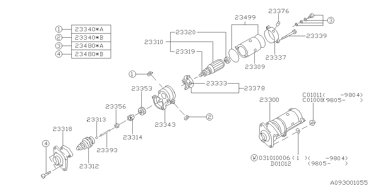 Diagram STARTER for your 2009 Subaru WRX SS SEDAN  