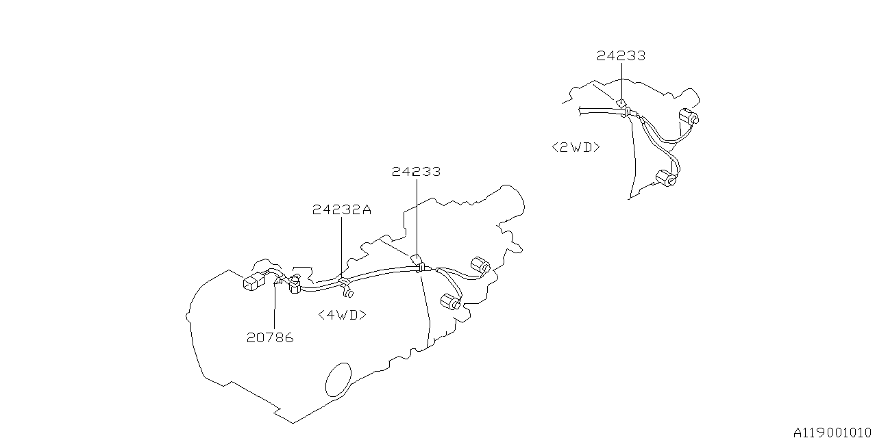 Diagram MT, TRANSMISSION HARNESS for your 2021 Subaru WRX LIMITED WITH LIP ES  