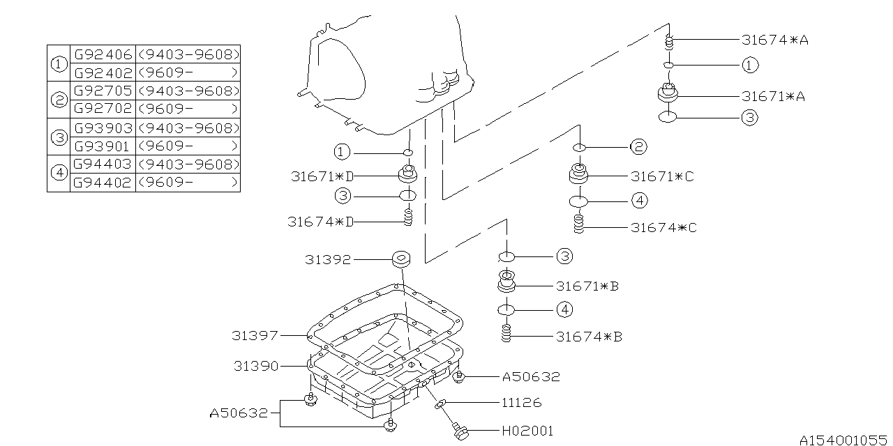 Diagram AT, TRANSMISSION CASE for your 2008 Subaru Legacy   