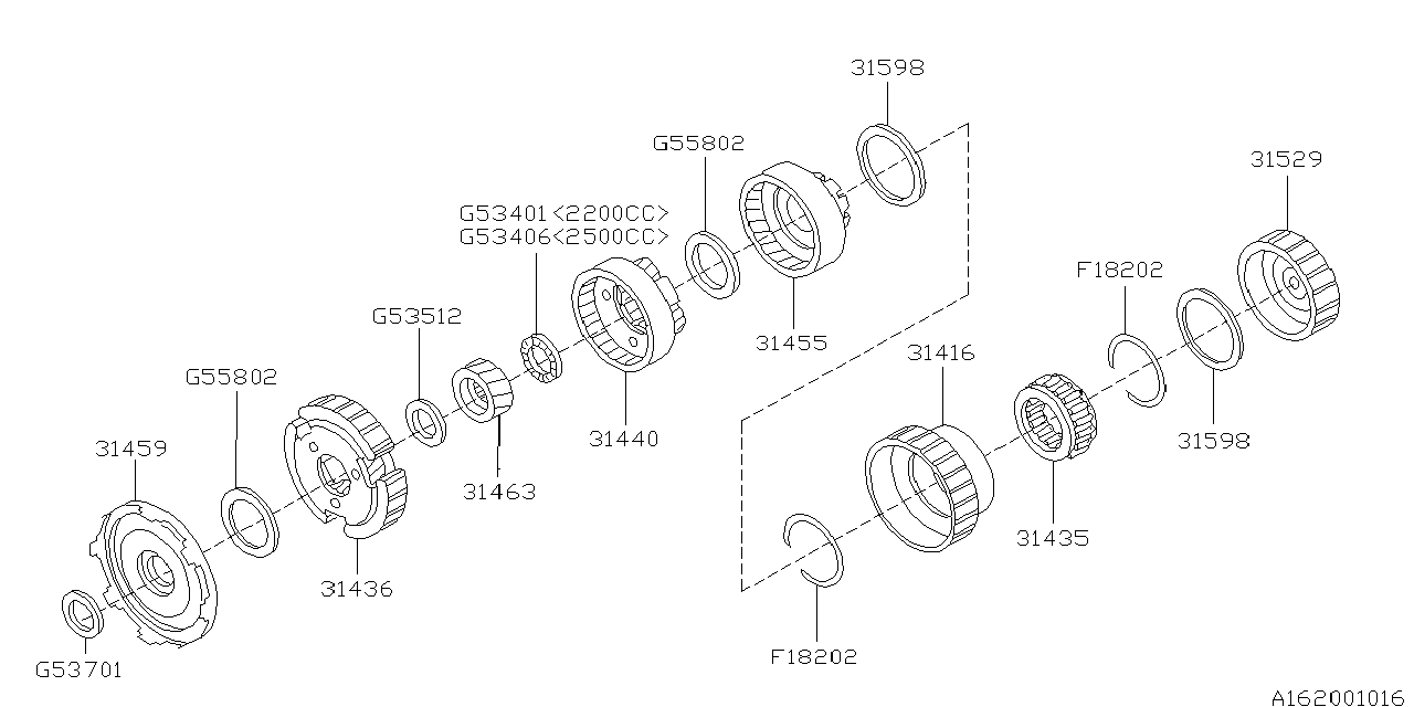 Diagram AT, PLANETARY for your 2008 Subaru WRX  SEDAN 