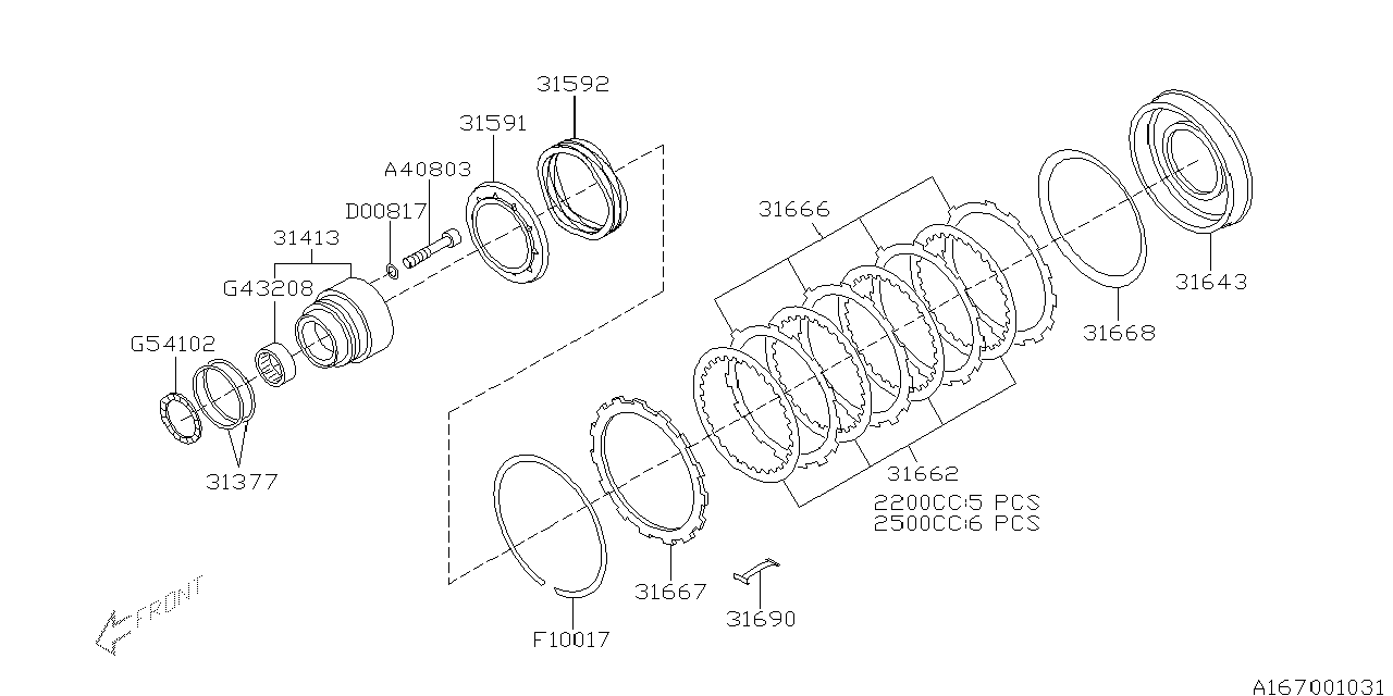 Diagram AT, LOW & REVERSE BRAKE for your 2022 Subaru Solterra   