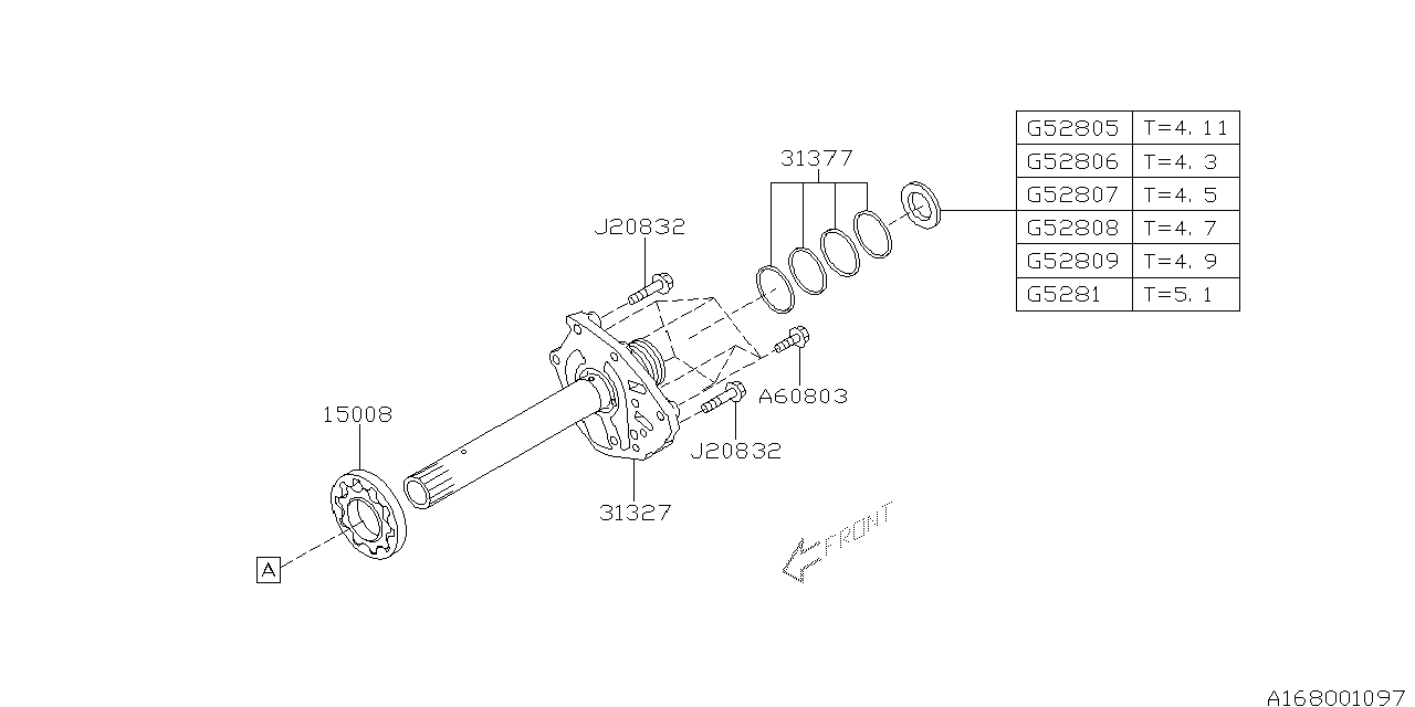 Diagram AT,OIL PUMP for your 2008 Subaru WRX  SEDAN 