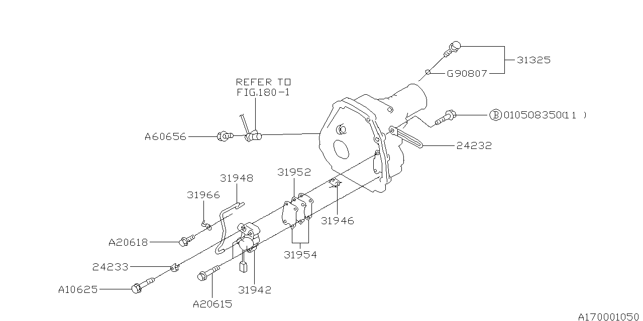 Diagram AT, TRANSFER & EXTENSION for your 2003 Subaru STI   