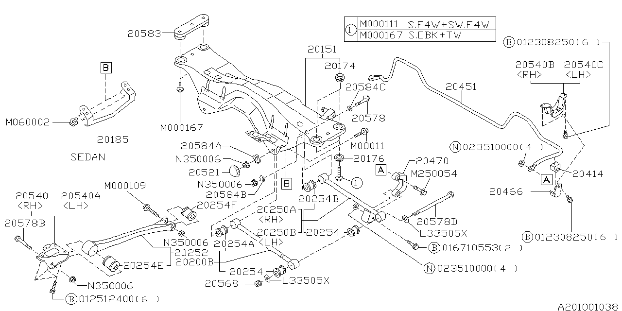 Diagram REAR SUSPENSION for your 2008 Subaru Legacy   