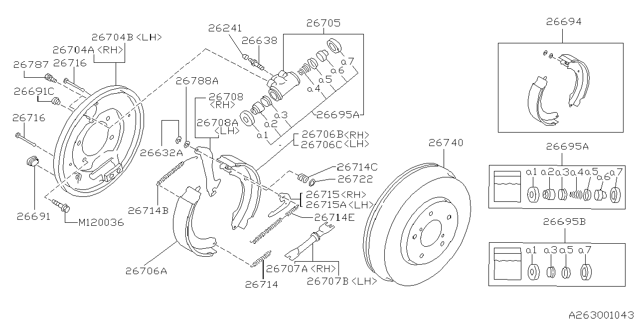 Diagram REAR BRAKE for your 2015 Subaru Impreza   