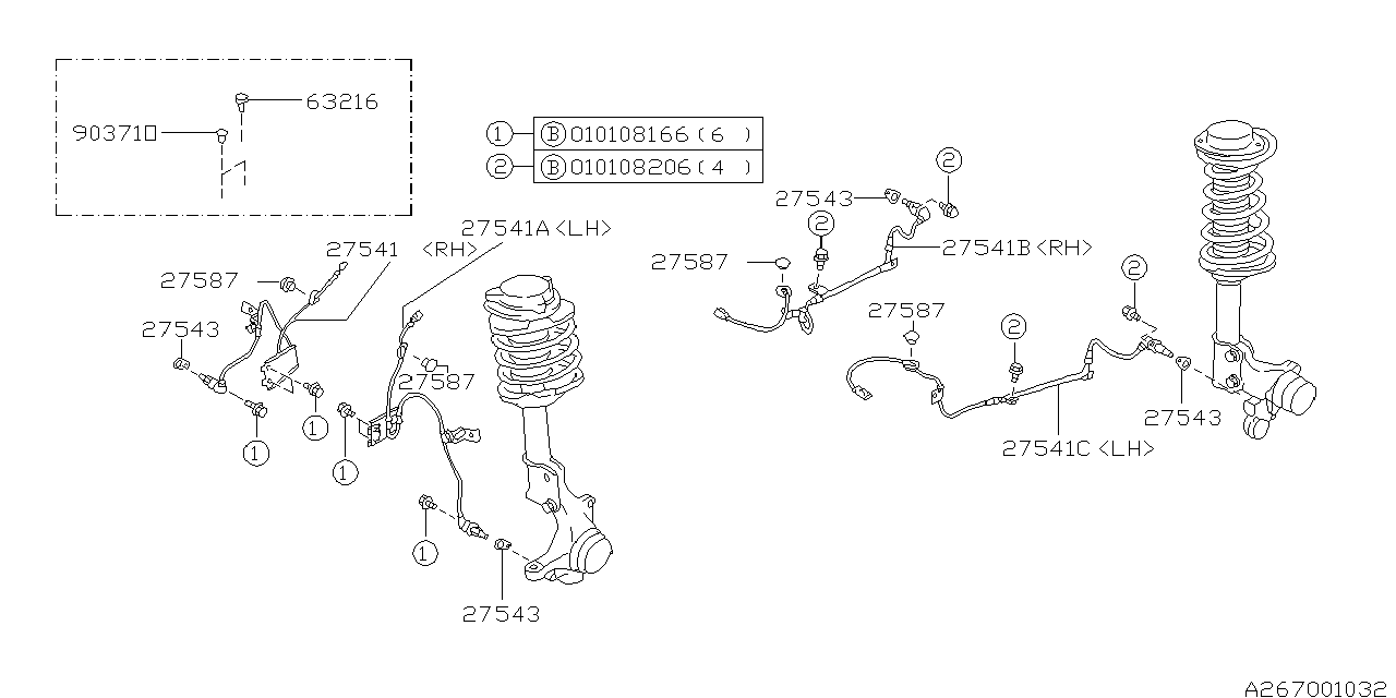 Diagram ANTILOCK BRAKE SYSTEM for your 1997 Subaru Legacy 2.2L AT 2WD  