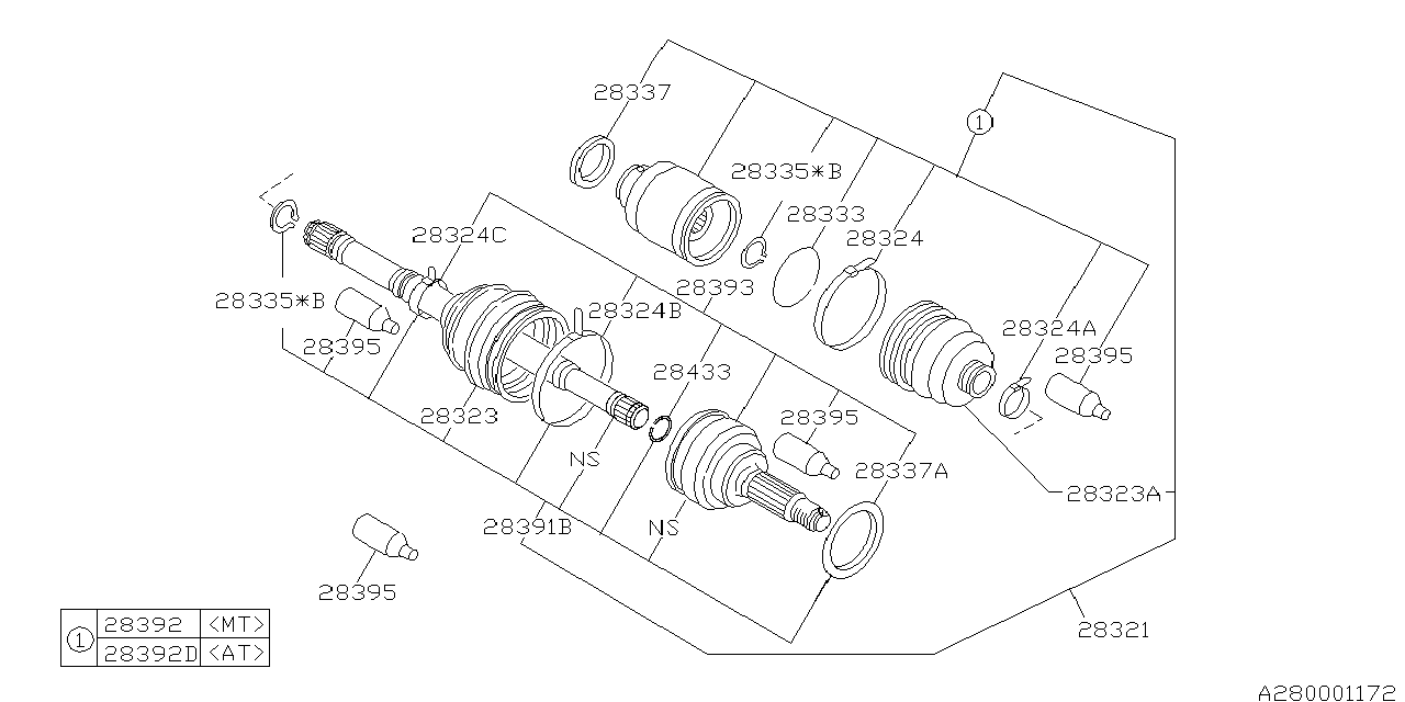 Diagram FRONT AXLE for your 2017 Subaru BRZ  HIGH 