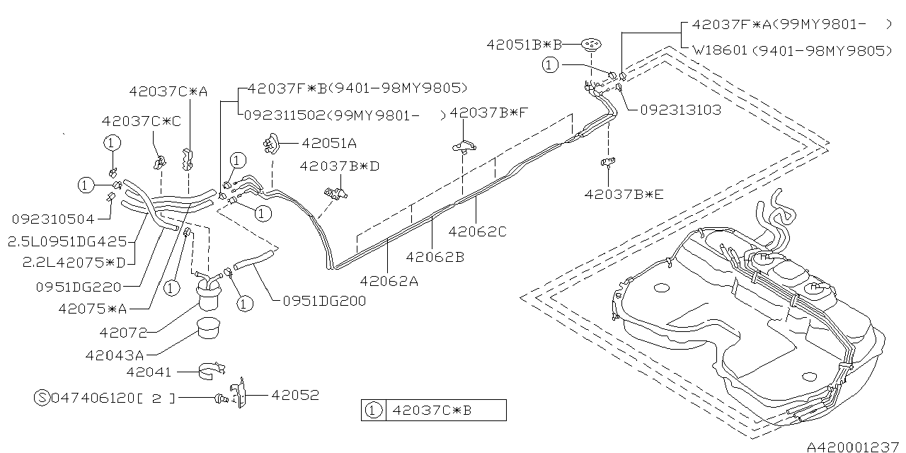 Diagram FUEL PIPING for your 2011 Subaru Impreza   