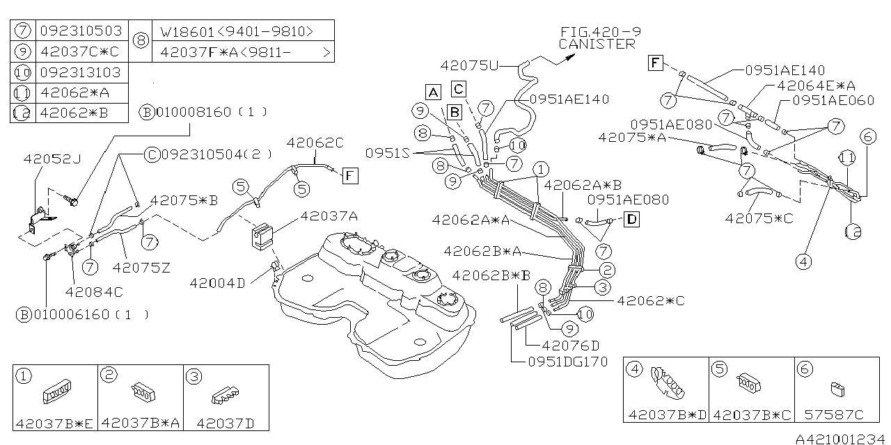 Diagram FUEL TANK for your 2000 Subaru Impreza   