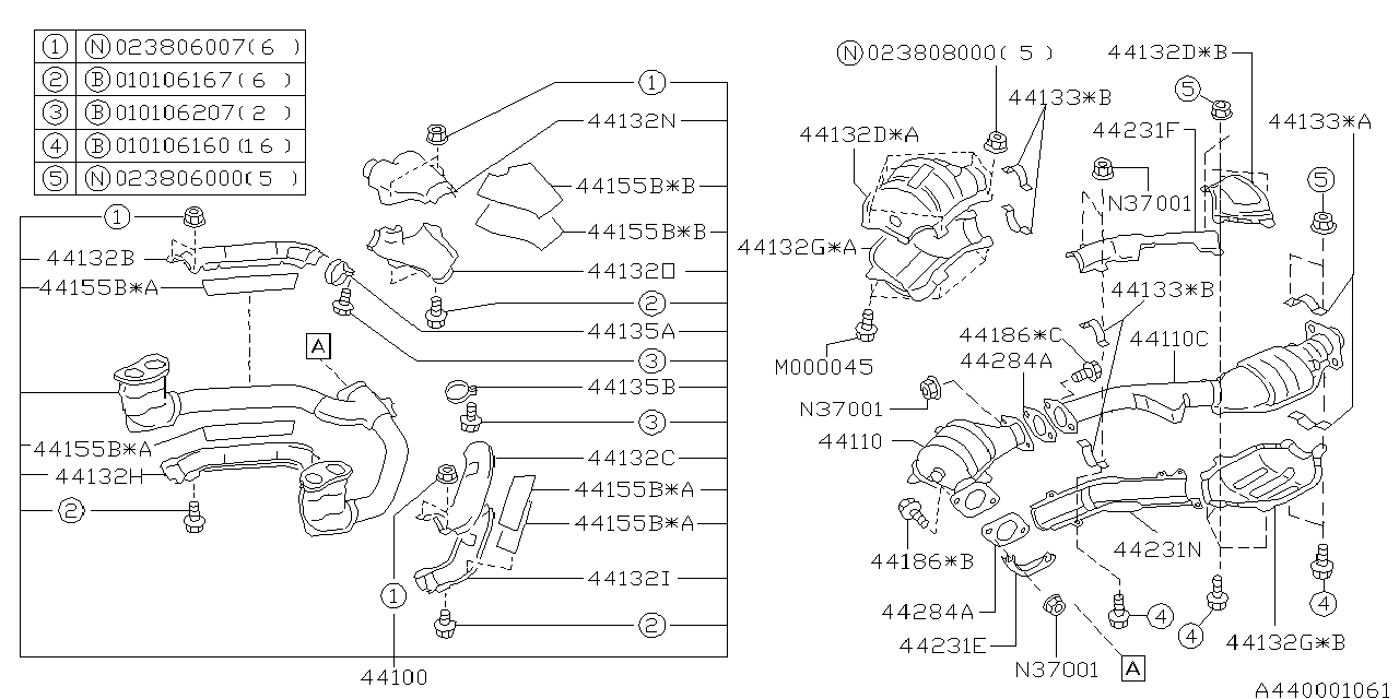 Diagram EXHAUST for your 2002 Subaru WRX   