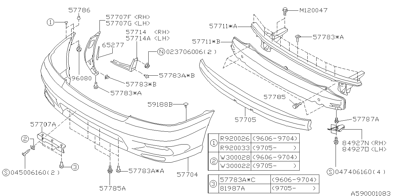 Diagram FRONT BUMPER for your 2009 Subaru WRX   