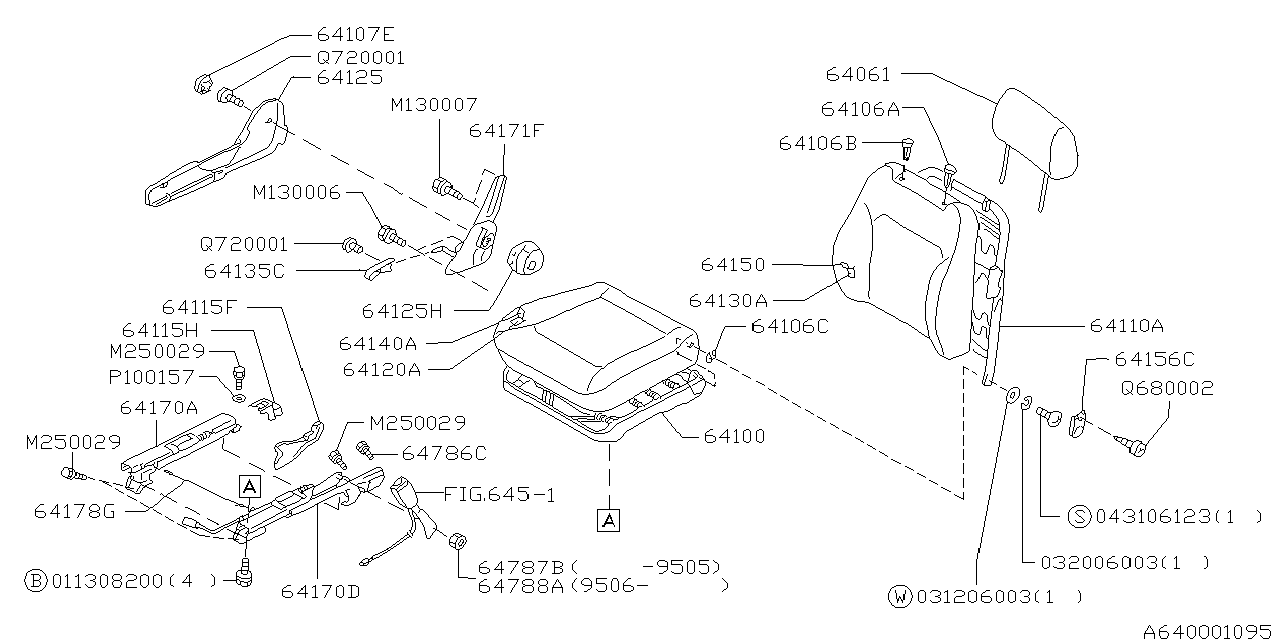 Diagram FRONT SEAT for your Subaru Legacy  