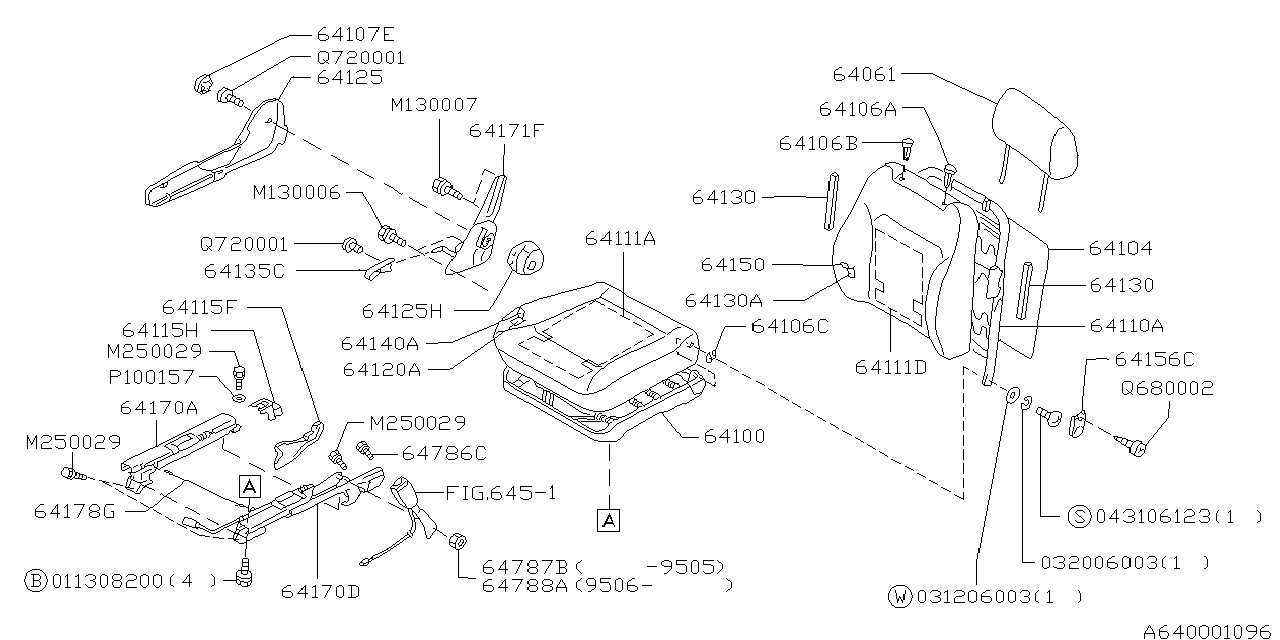 Diagram FRONT SEAT for your Subaru Legacy  