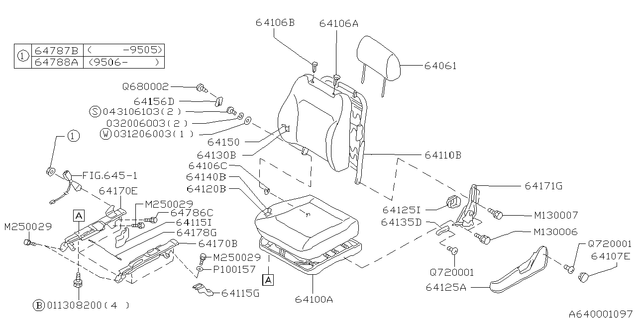 Diagram FRONT SEAT for your Subaru Legacy  