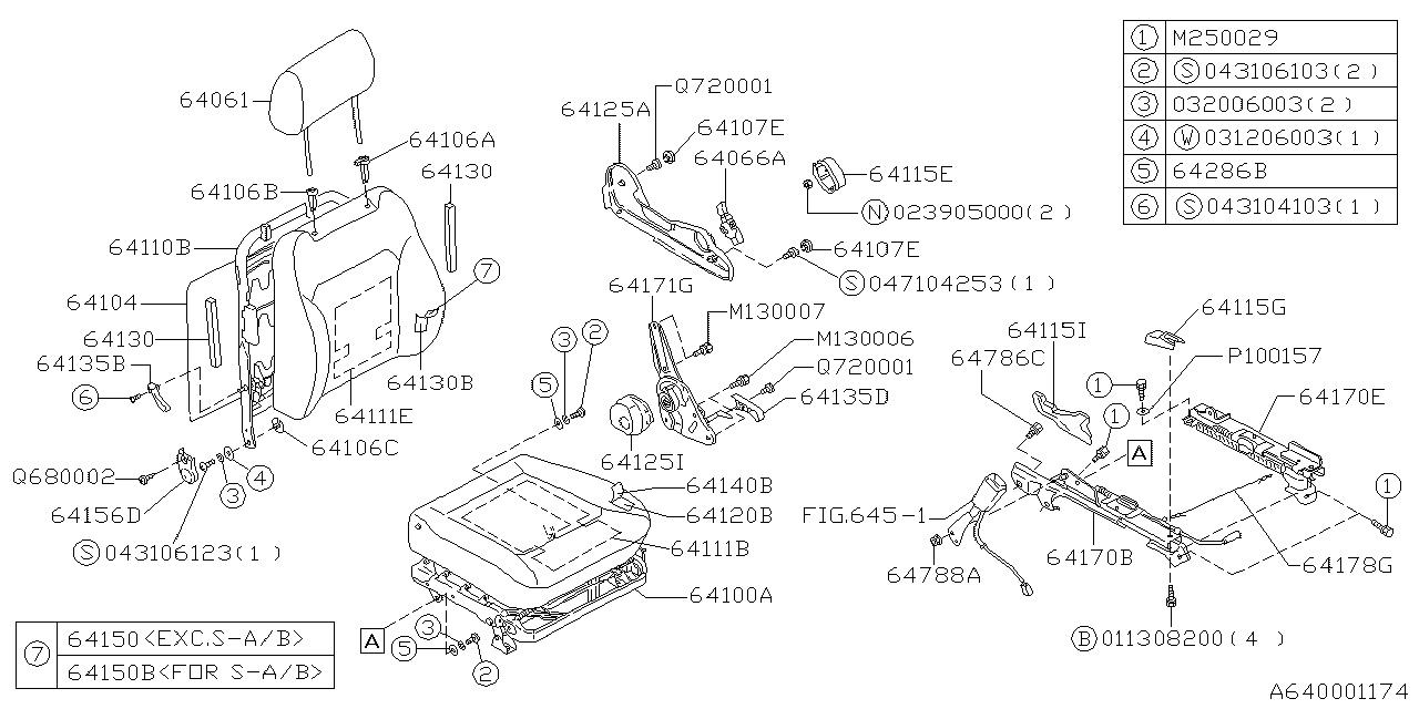 Diagram FRONT SEAT for your Subaru Legacy  