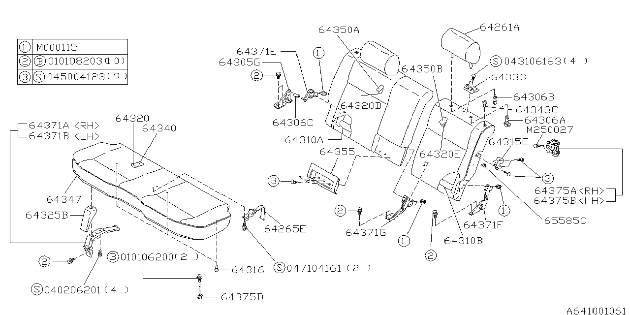 Diagram REAR SEAT for your Subaru Outback  