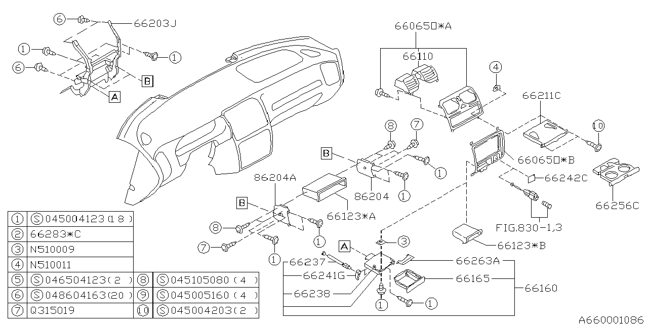 Diagram INSTRUMENT PANEL for your 2001 Subaru WRX   