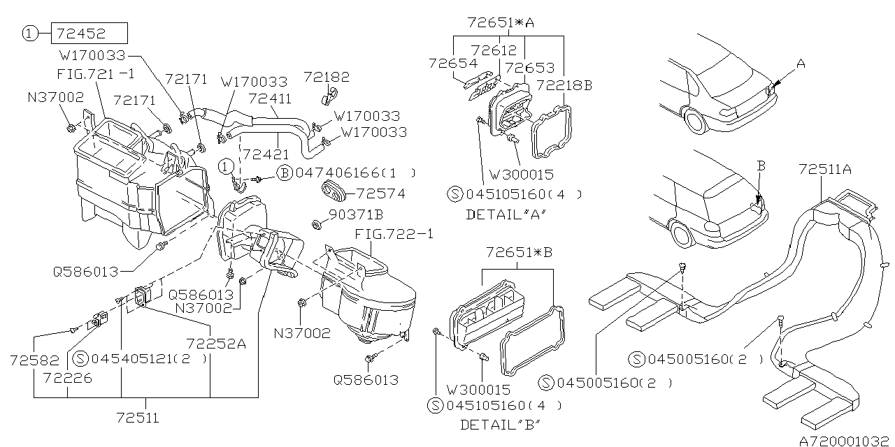 Diagram HEATER SYSTEM for your Subaru