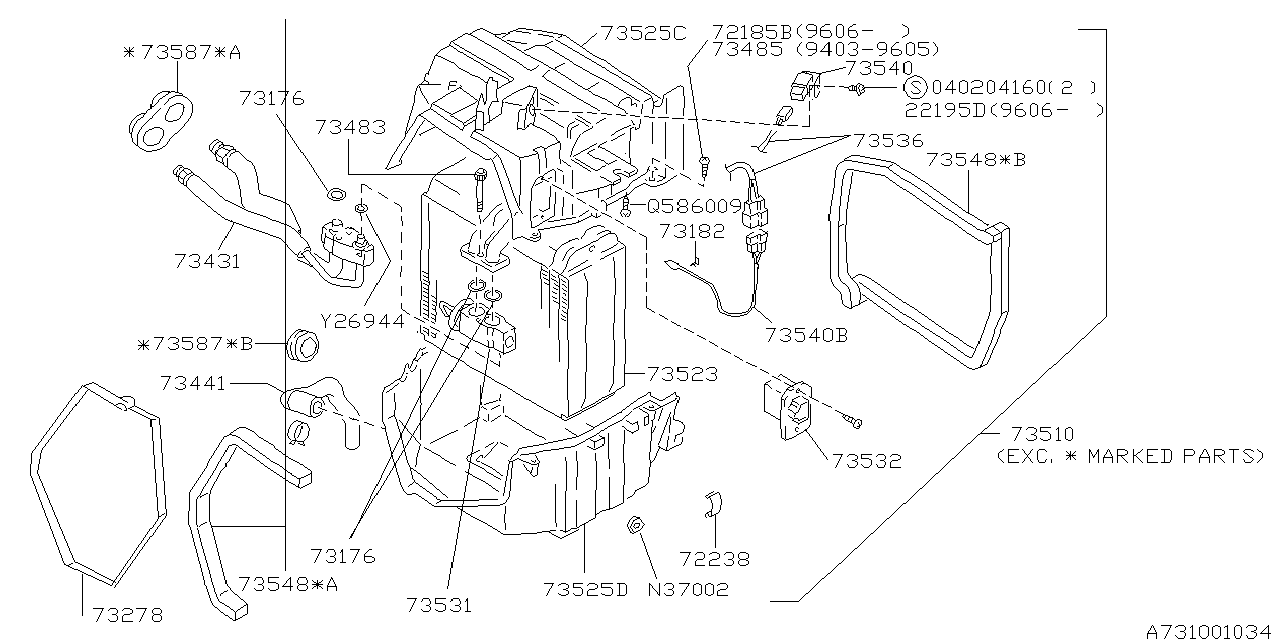 Diagram COOLING UNIT for your Subaru