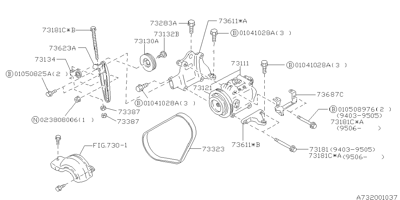 Diagram COMPRESSOR for your 2024 Subaru Crosstrek   