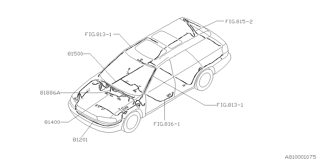 Diagram WIRING HARNESS (MAIN) for your 1995 Subaru Legacy   