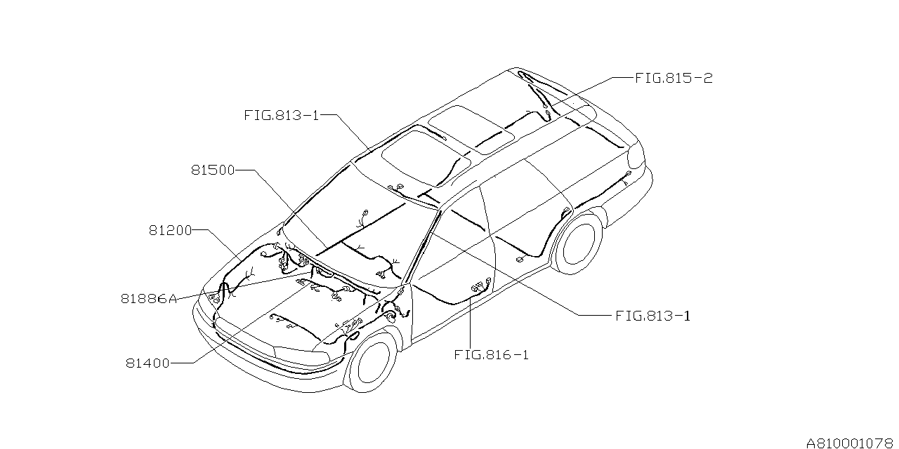 Diagram WIRING HARNESS (MAIN) for your 1995 Subaru Legacy   