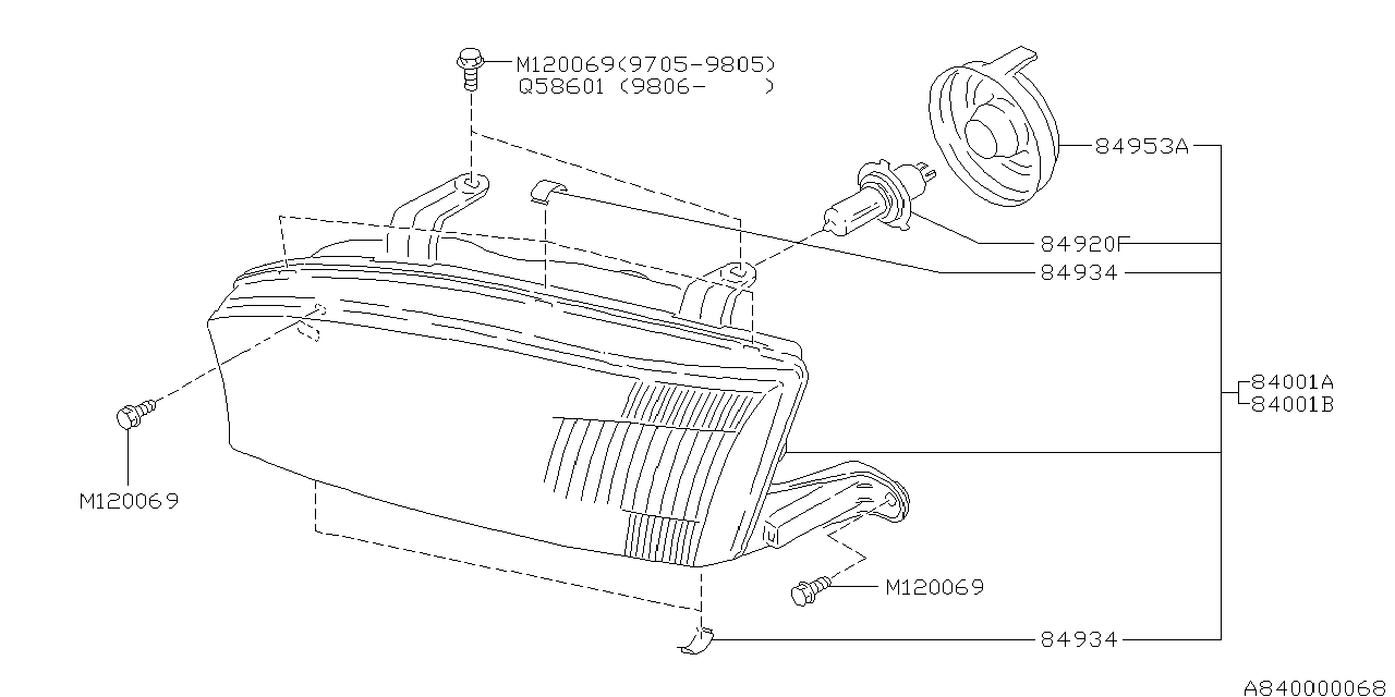 Diagram HEAD LAMP for your Subaru