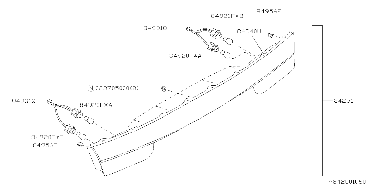 Diagram LAMP (REAR) for your 2003 Subaru Impreza   