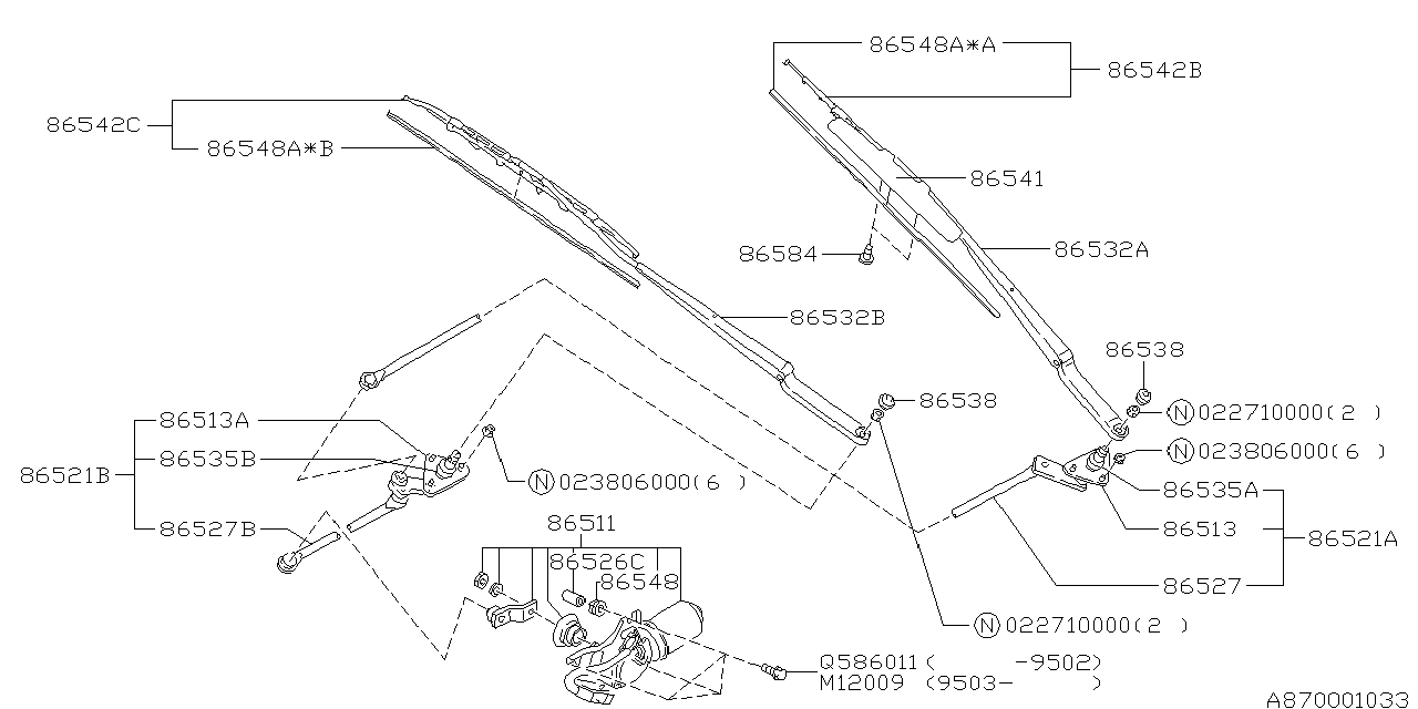 Diagram WIPER (WINDSHILDE) for your 2009 Subaru Forester  X 