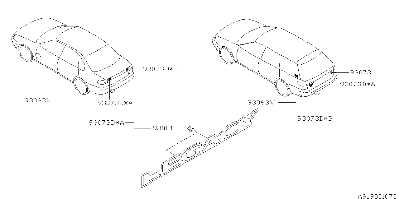 Diagram LETTER MARK for your 2008 Subaru Forester   