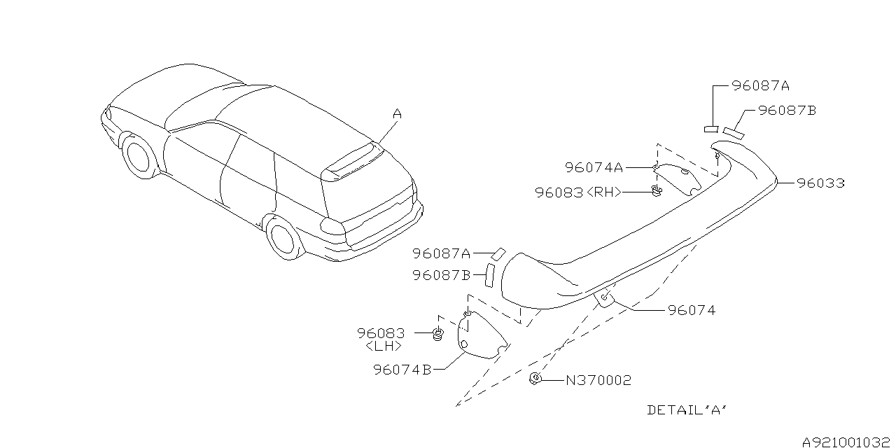 Diagram SPOILER for your Subaru Legacy  