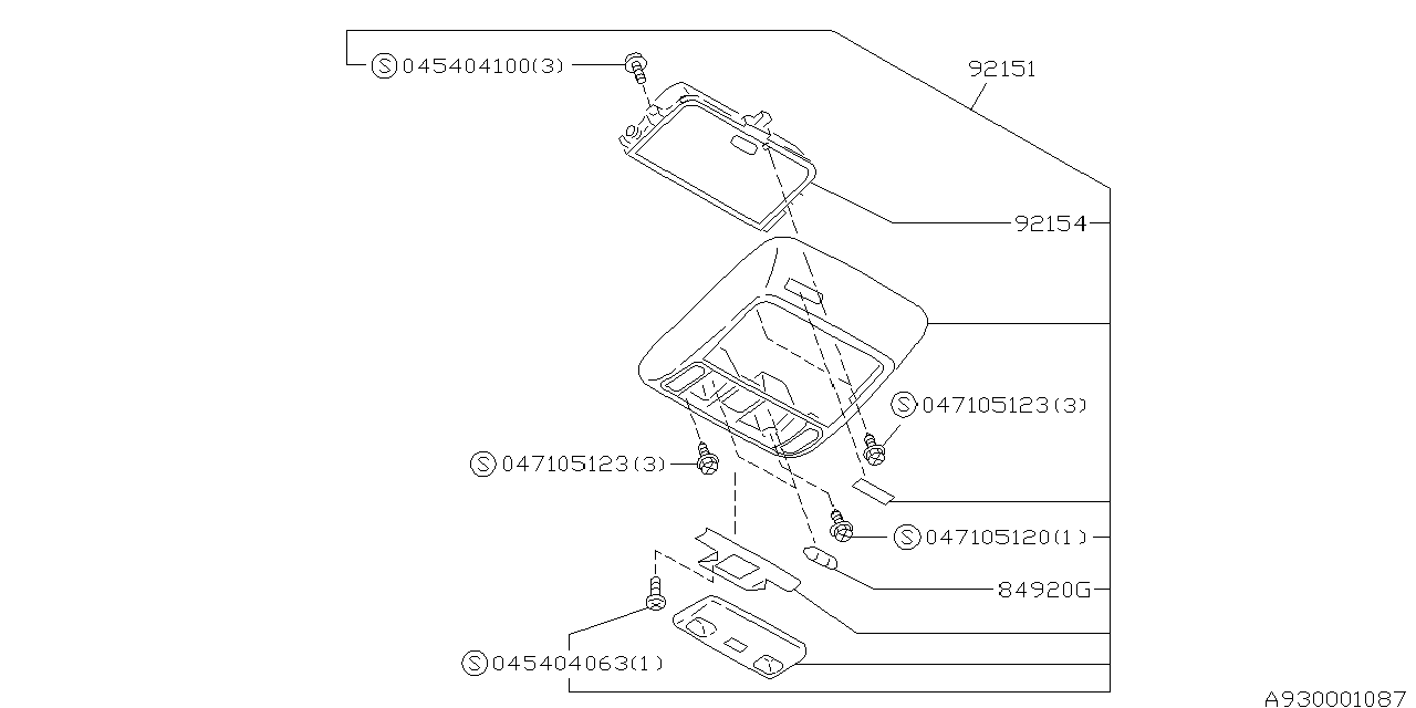 Diagram CONSOLE BOX for your Subaru