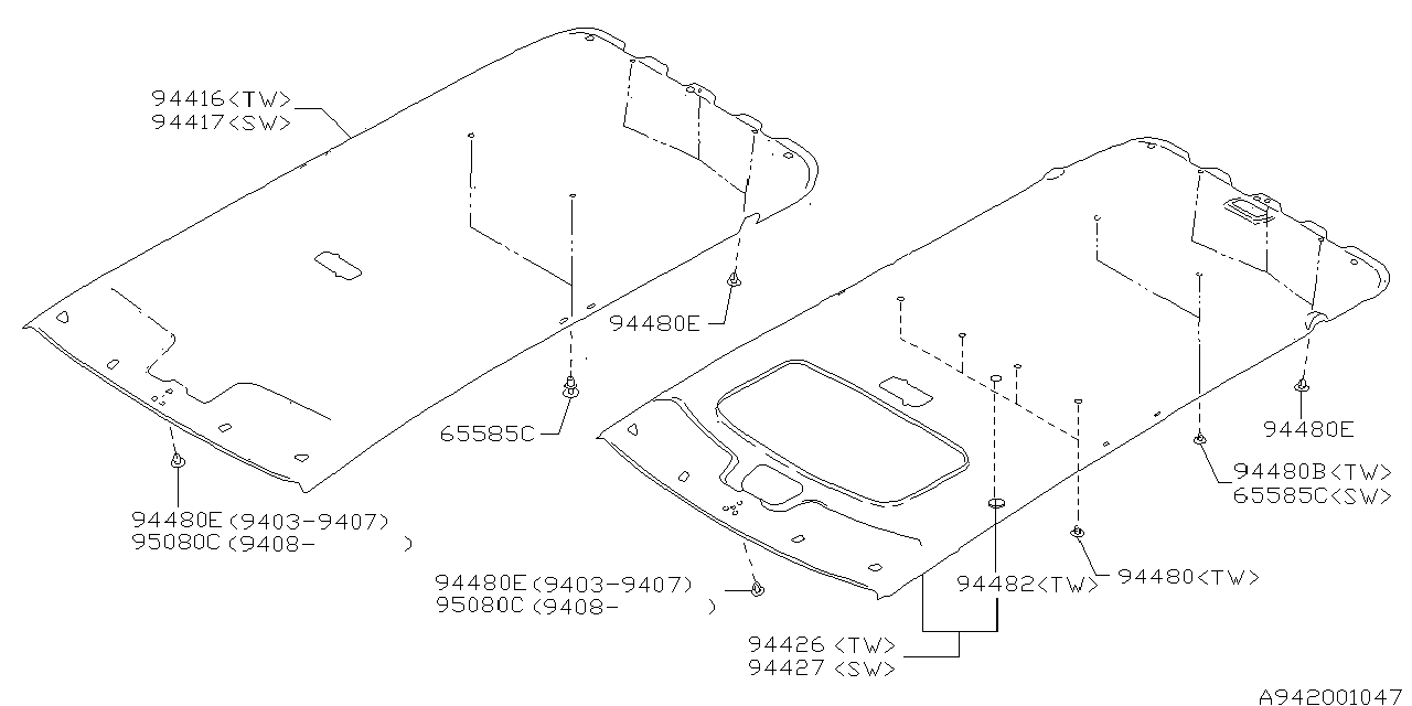 ROOF TRIM Diagram