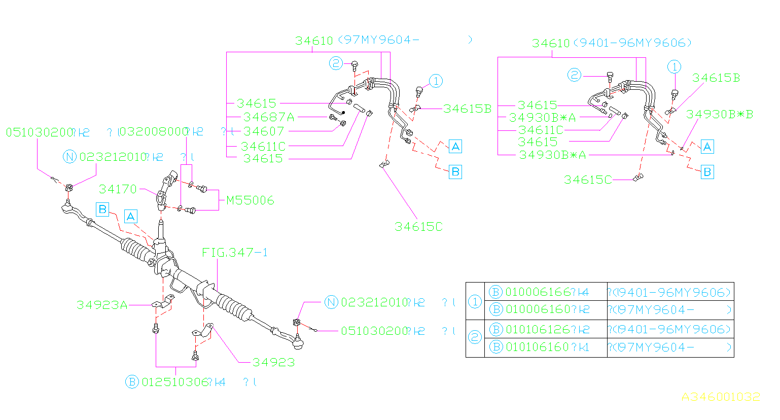 subaru-legacy-steering-shaft-universal-joint-steering-34160aa010