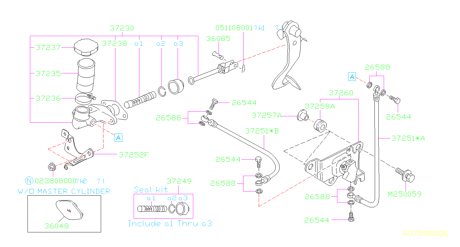 2021 Subaru Legacy Clutch Master Cylinder Repair Kit. Clutch ...