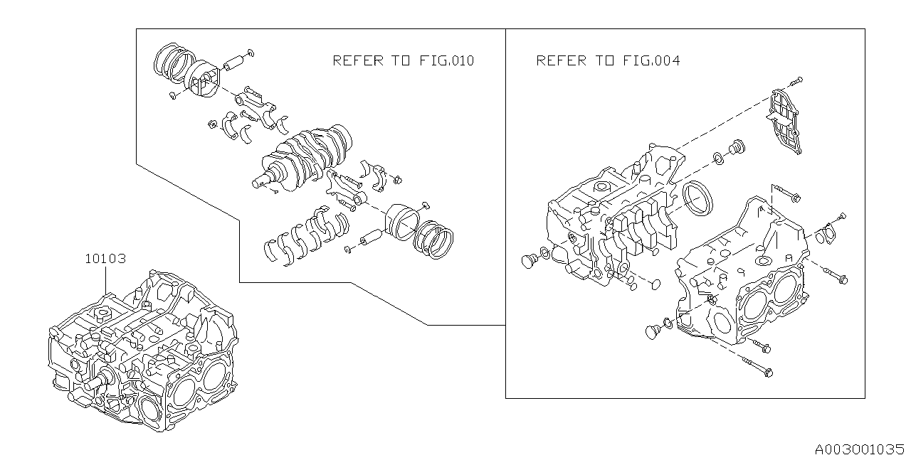 Diagram SHORT BLOCK ENGINE for your 2014 Subaru Impreza  Wagon 