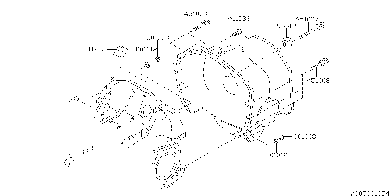 TIMING HOLE PLUG & TRANSMISSION BOLT Diagram