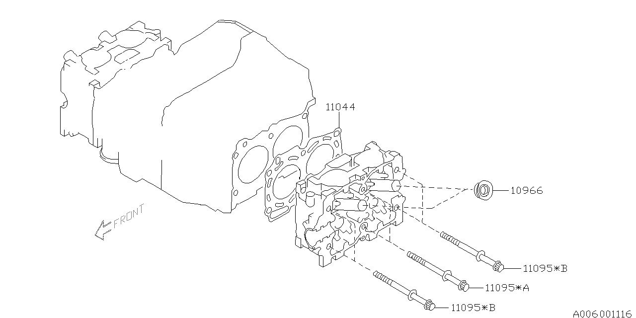 Diagram CYLINDER HEAD for your 2014 Subaru Impreza  Premium Sedan 