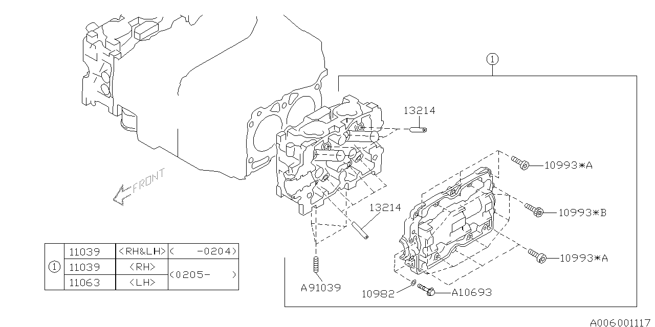 Diagram CYLINDER HEAD for your 2009 Subaru Impreza   