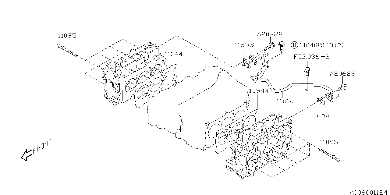 Diagram CYLINDER HEAD for your 2000 Subaru STI   