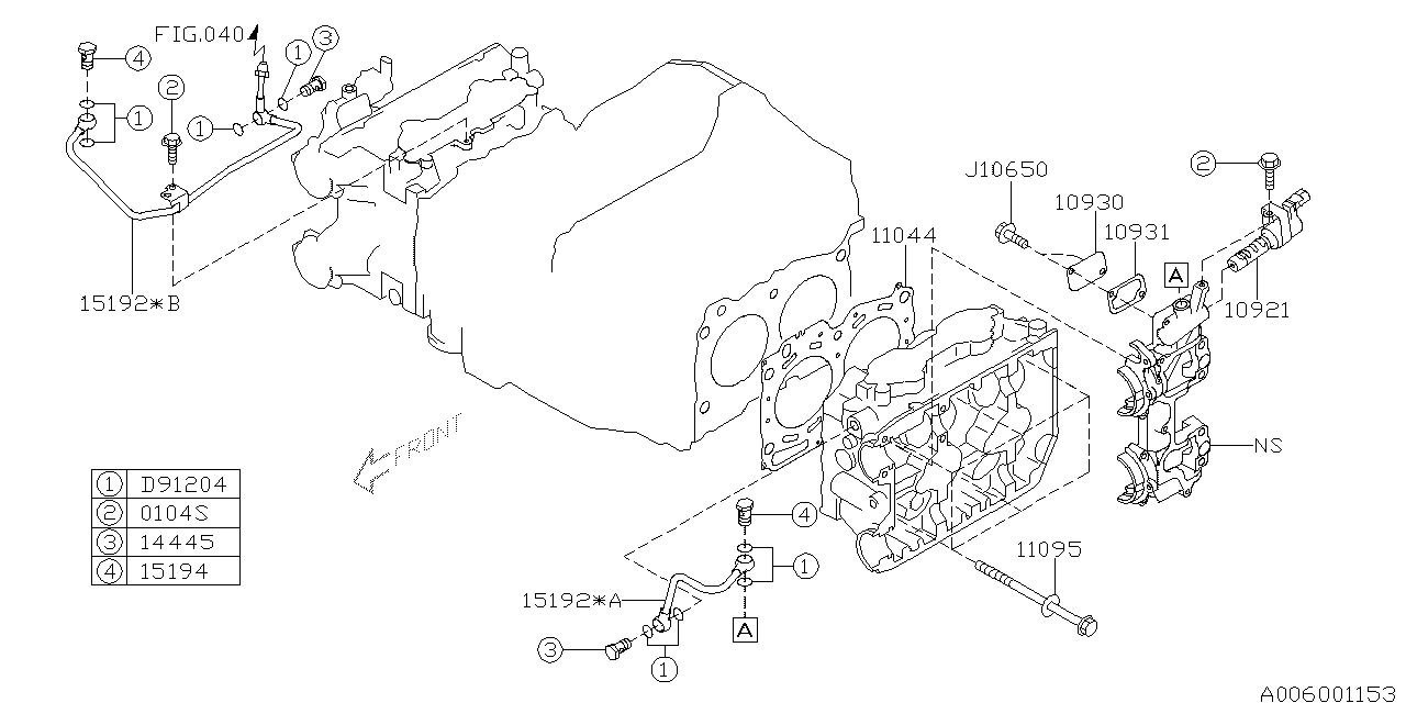 Diagram CYLINDER HEAD for your 2014 Subaru Impreza  Premium Sedan 