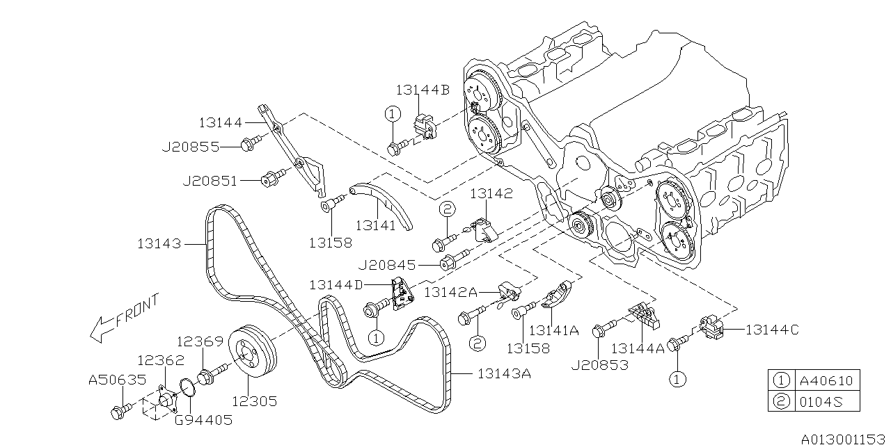 CAMSHAFT & TIMING BELT Diagram