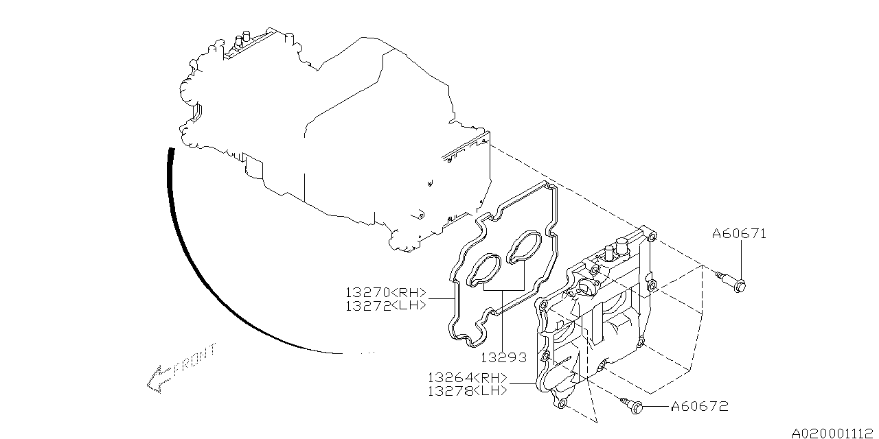 Diagram ROCKER COVER for your 2025 Subaru Crosstrek   