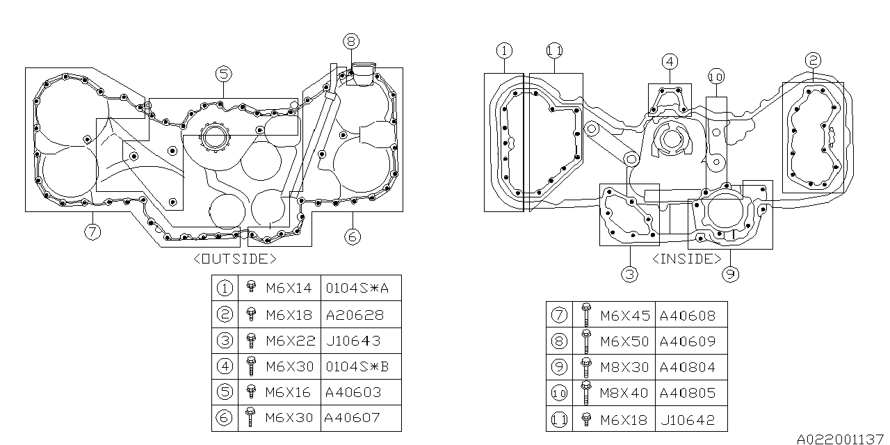 Diagram TIMING BELT COVER for your 2009 Subaru Impreza 2.5L AT Sedan 