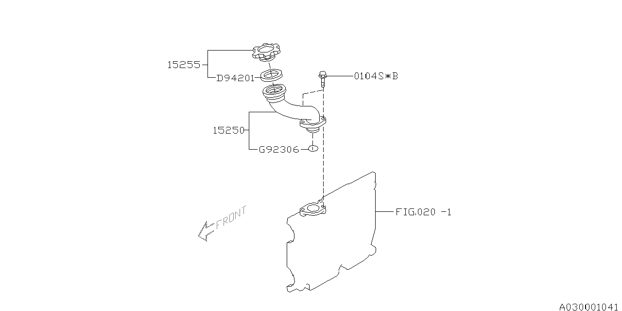 Diagram OIL FILLER DUCT for your 2001 Subaru Legacy 2.5L AT GT Sedan 